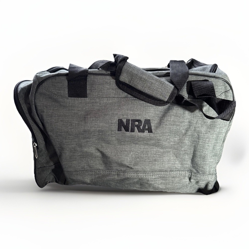 NRA National Rifle Association Black/Gray Duffel 19"X12"X12"Range Carry On Bag